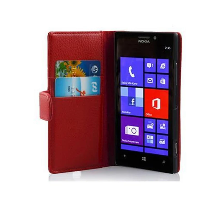 Cadorabo Hülle kompatibel mit Nokia Lumia 925 Schutzhülle aus strukturiertem Kunstleder und Kartenfach