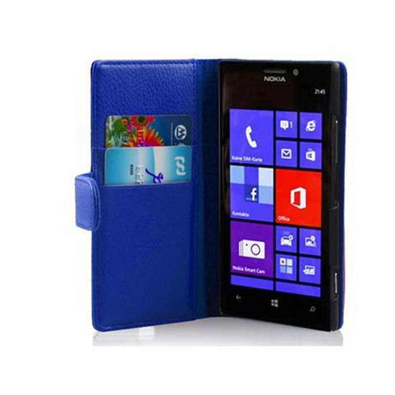 Cadorabo Hülle kompatibel mit Nokia Lumia 925 Schutzhülle aus strukturiertem Kunstleder und Kartenfach