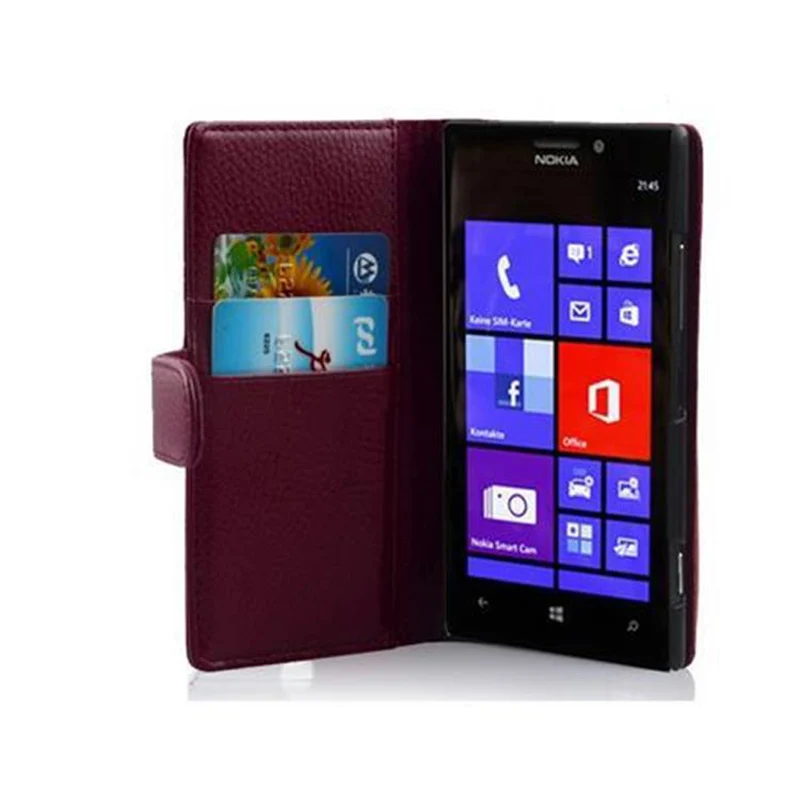 Cadorabo Hülle kompatibel mit Nokia Lumia 925 Schutzhülle aus strukturiertem Kunstleder und Kartenfach
