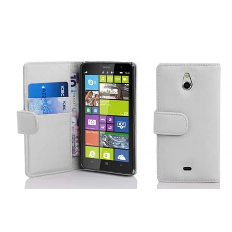 Cadorabo Hülle kompatibel mit Nokia Lumia 1320 Schutzhülle aus strukturiertem Kunstleder und Kartenfach
