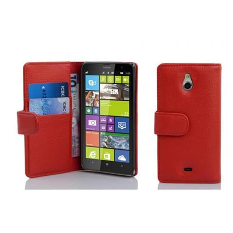 Cadorabo Hülle kompatibel mit Nokia Lumia 1320 Schutzhülle aus strukturiertem Kunstleder und Kartenfach