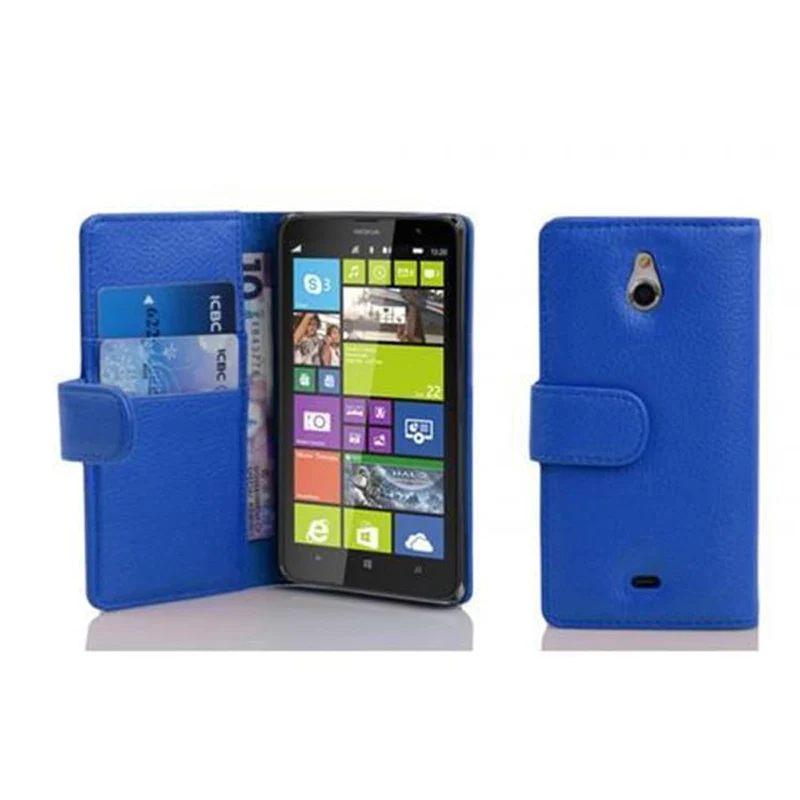 Cadorabo Hülle kompatibel mit Nokia Lumia 1320 Schutzhülle aus strukturiertem Kunstleder und Kartenfach