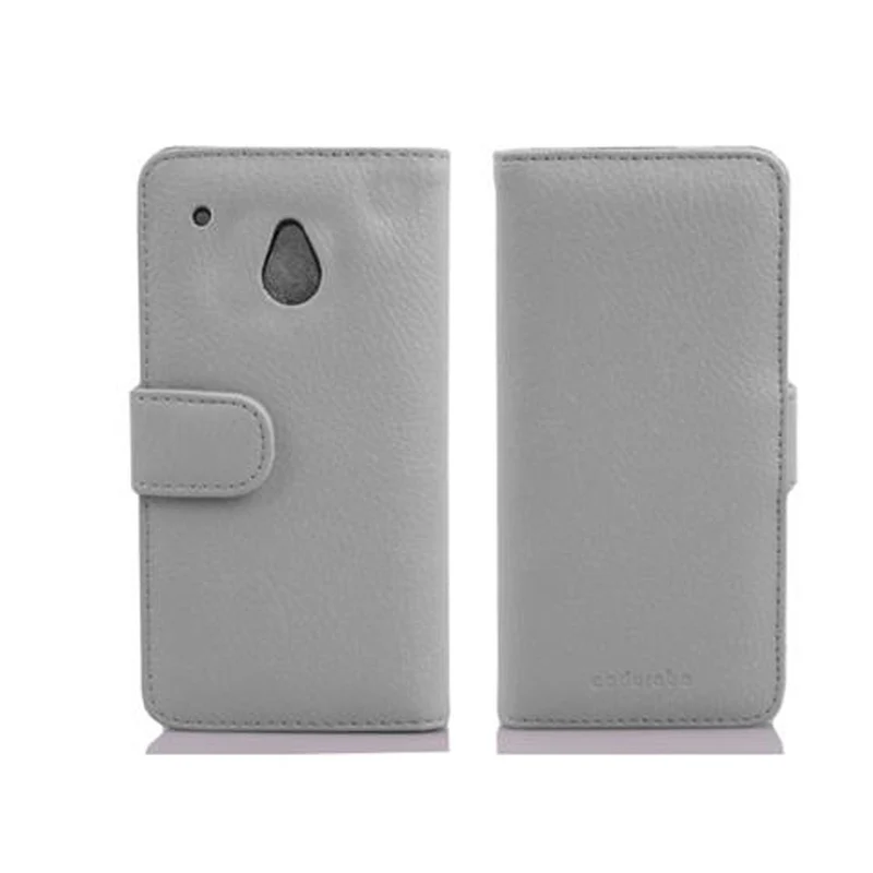Cadorabo Hülle kompatibel mit HTC ONE M4 MINI Schutzhülle aus strukturiertem Kunstleder und Kartenfach