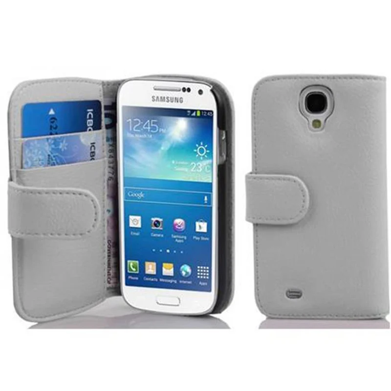 Cadorabo Hülle kompatibel mit Samsung Galaxy S4 MINI Schutzhülle aus strukturiertem Kunstleder und Kartenfach