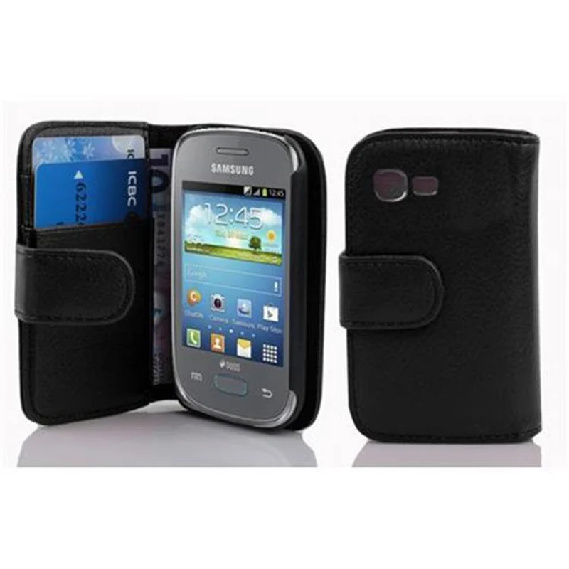 Cadorabo Hülle kompatibel mit Samsung Galaxy POCKET NEO Schutzhülle aus strukturiertem Kunstleder und Kartenfach