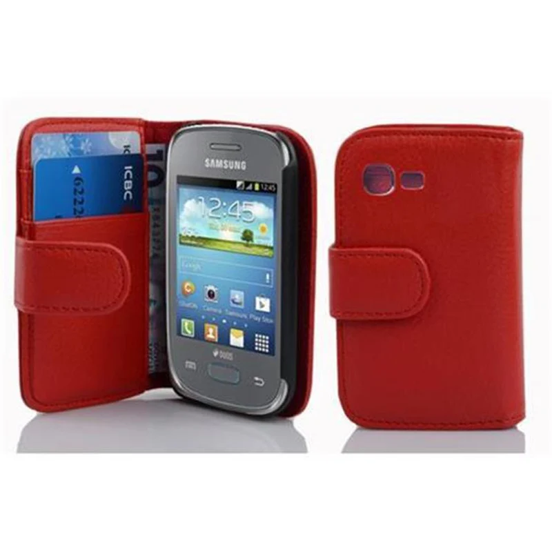Cadorabo Hülle kompatibel mit Samsung Galaxy POCKET NEO Schutzhülle aus strukturiertem Kunstleder und Kartenfach