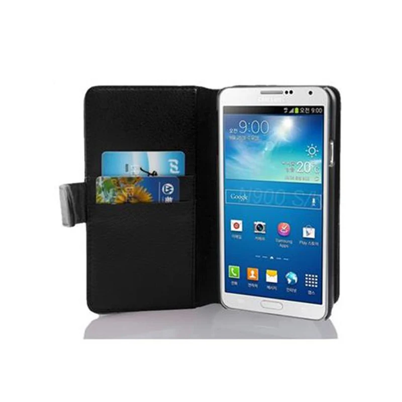 Cadorabo Hülle kompatibel mit Samsung Galaxy NOTE 3 Schutzhülle aus strukturiertem Kunstleder und Kartenfach