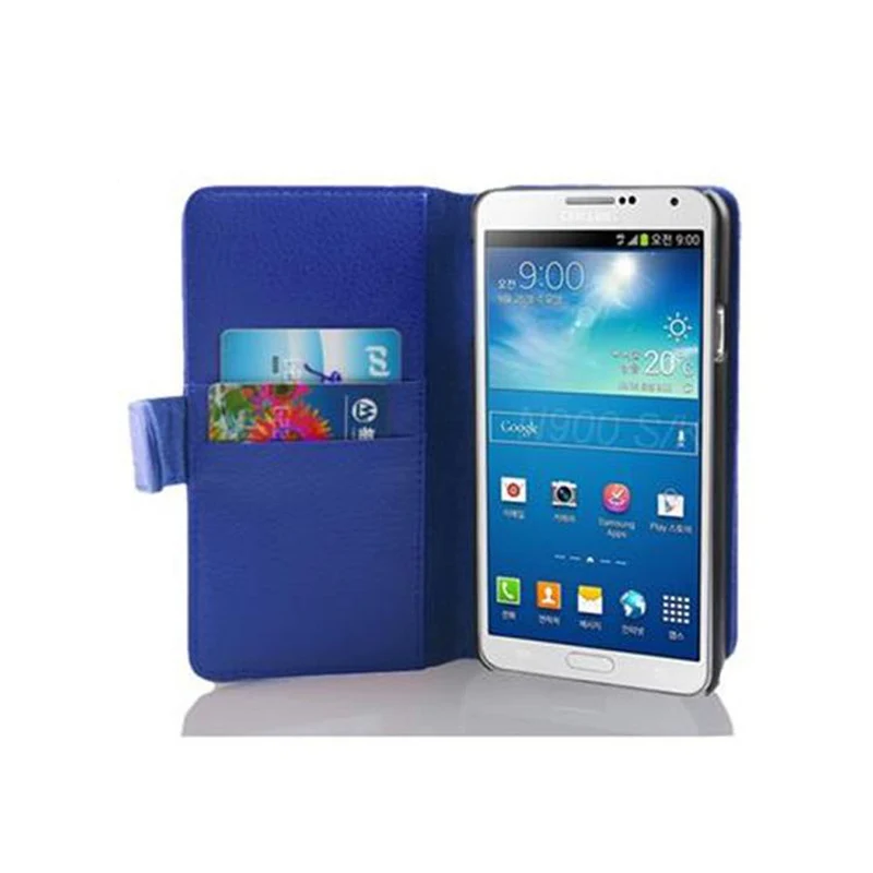 Cadorabo Hülle kompatibel mit Samsung Galaxy NOTE 3 Schutzhülle aus strukturiertem Kunstleder und Kartenfach
