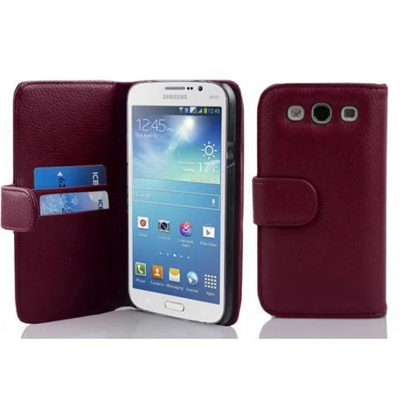 Cadorabo Hülle kompatibel mit Samsung Galaxy MEGA 5.8 Schutzhülle aus strukturiertem Kunstleder und Kartenfach