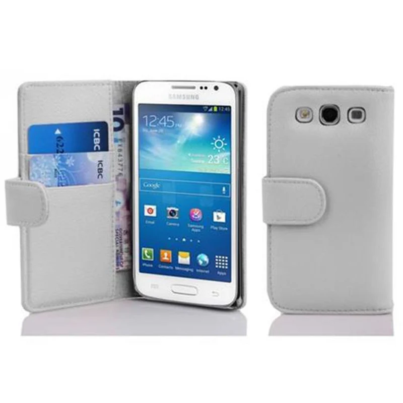 Cadorabo Hülle kompatibel mit Samsung Galaxy EXPRESS 2 Schutzhülle aus strukturiertem Kunstleder und Kartenfach
