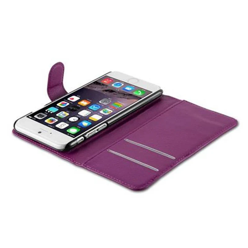 Cadorabo Hülle kompatibel mit Apple iPhone 6 / 6S Schutzhülle mit Magnetverschluss, Standfunktion und Kartenfach