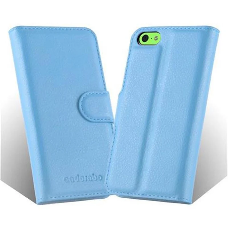 Cadorabo Hülle kompatibel mit Apple iPhone 5C Schutzhülle mit Magnetverschluss, Standfunktion und Kartenfach