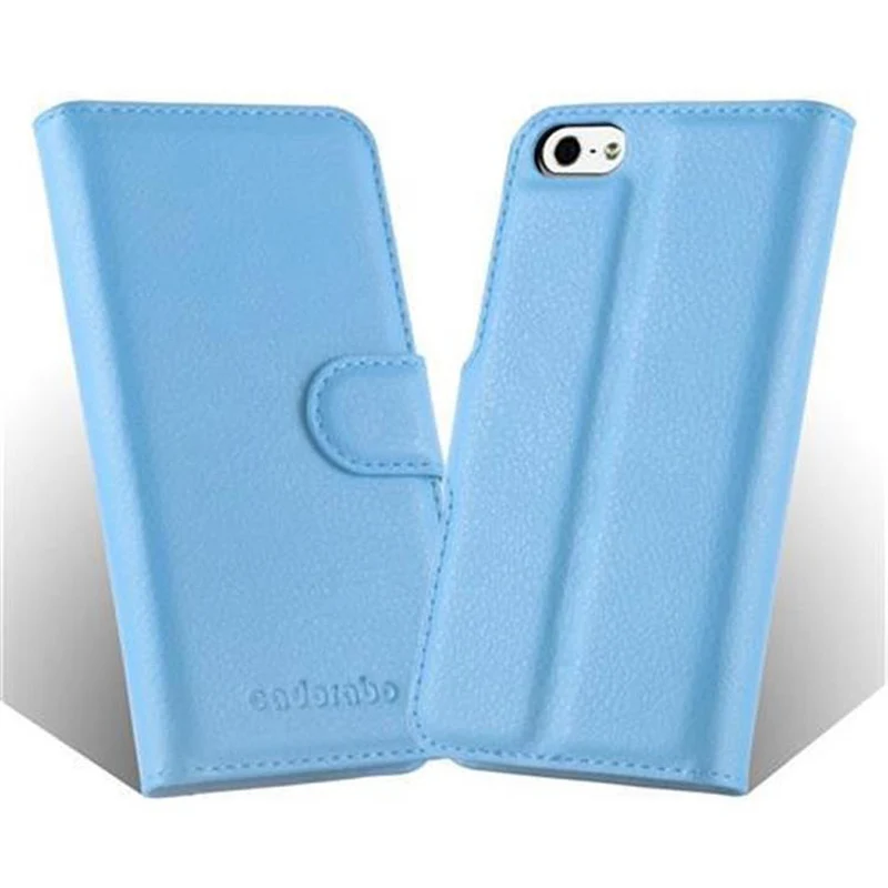 Cadorabo Hülle kompatibel mit Apple iPhone 5 / 5S / SE 2016 Schutzhülle mit Magnetverschluss, Standfunktion und Kartenfach