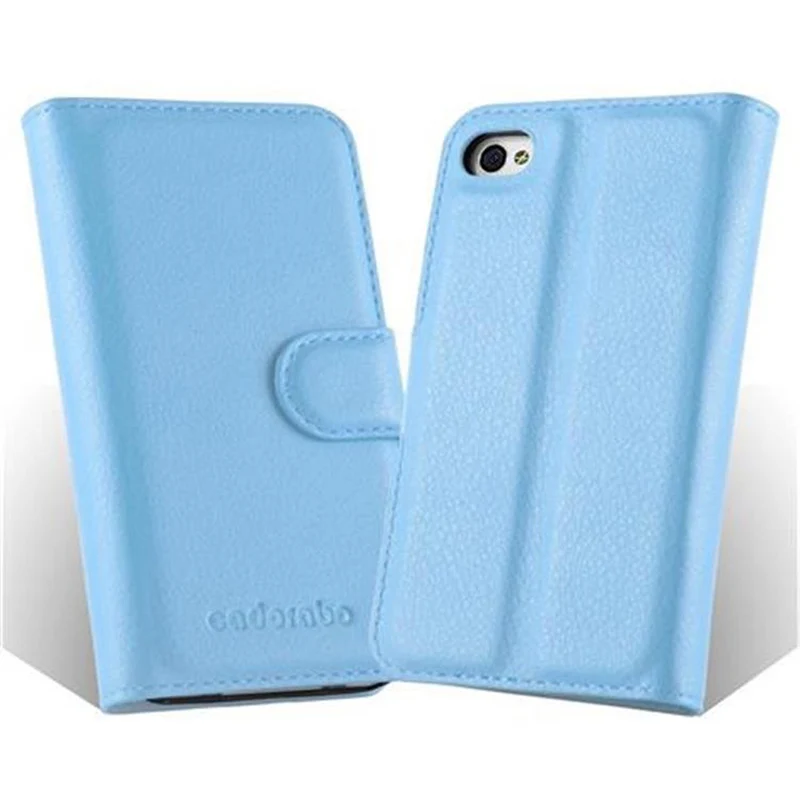 Cadorabo Hülle kompatibel mit Apple iPhone 4 / 4S Schutzhülle mit Magnetverschluss, Standfunktion und Kartenfach