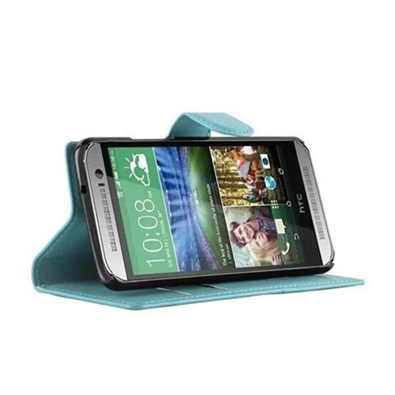 Cadorabo Hülle kompatibel mit HTC ONE M8 MINI Schutzhülle mit Magnetverschluss, Standfunktion und Kartenfach