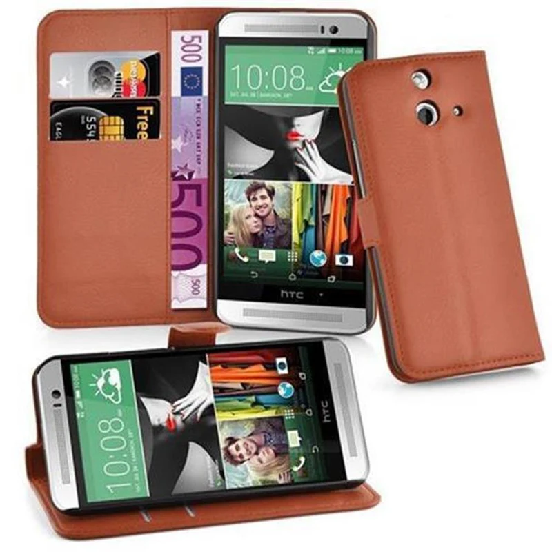 Cadorabo Hülle kompatibel mit HTC ONE E8 Schutzhülle mit Magnetverschluss, Standfunktion und Kartenfach