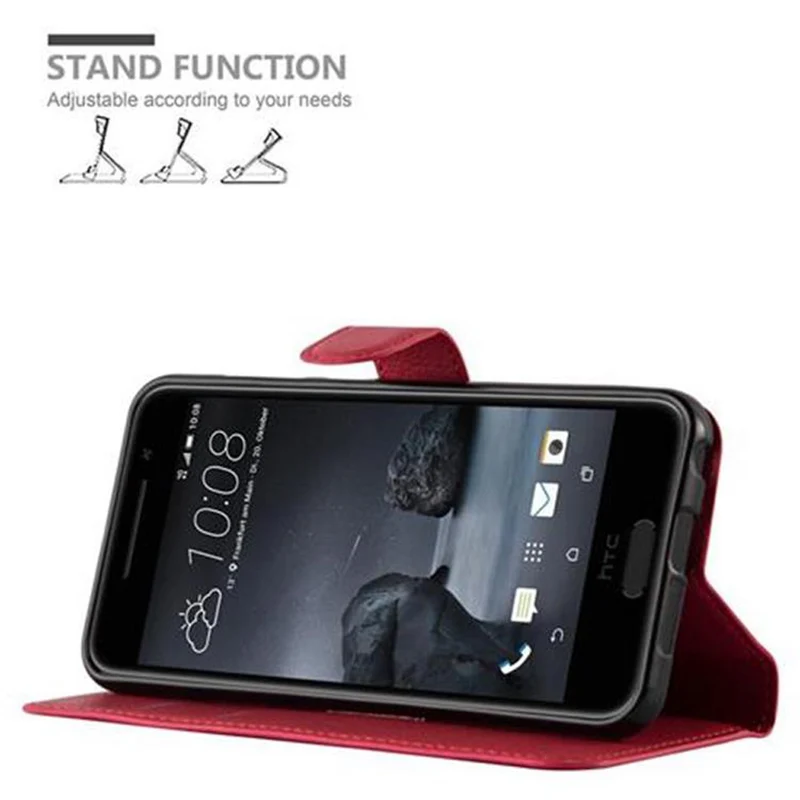 Cadorabo Hülle kompatibel mit HTC ONE A9 Schutzhülle mit Magnetverschluss, Standfunktion und Kartenfach