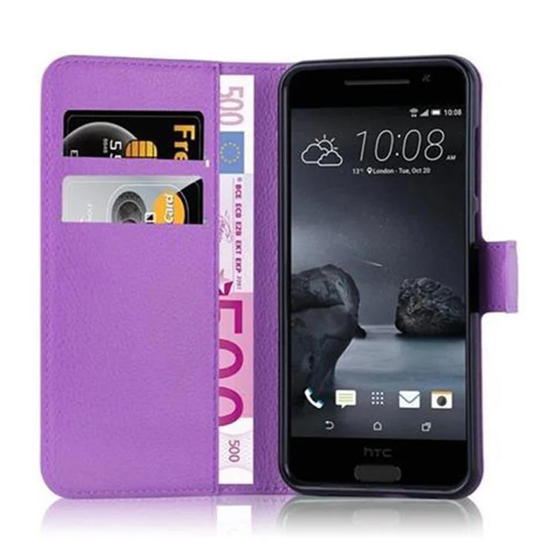 Cadorabo Hülle kompatibel mit HTC ONE A9 Schutzhülle mit Magnetverschluss, Standfunktion und Kartenfach