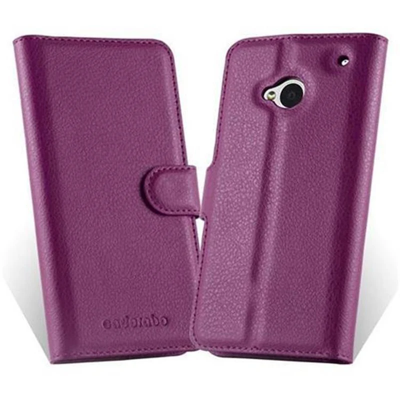Cadorabo Hülle kompatibel mit HTC ONE M7 Schutzhülle mit Magnetverschluss, Standfunktion und Kartenfach