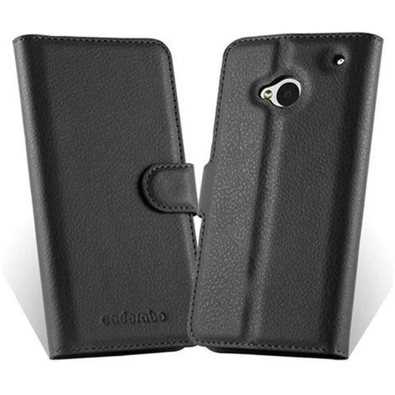 Cadorabo Hülle kompatibel mit HTC ONE M7 Schutzhülle mit Magnetverschluss, Standfunktion und Kartenfach