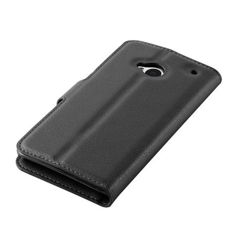 Cadorabo Hülle kompatibel mit HTC ONE M7 Schutzhülle mit Magnetverschluss, Standfunktion und Kartenfach