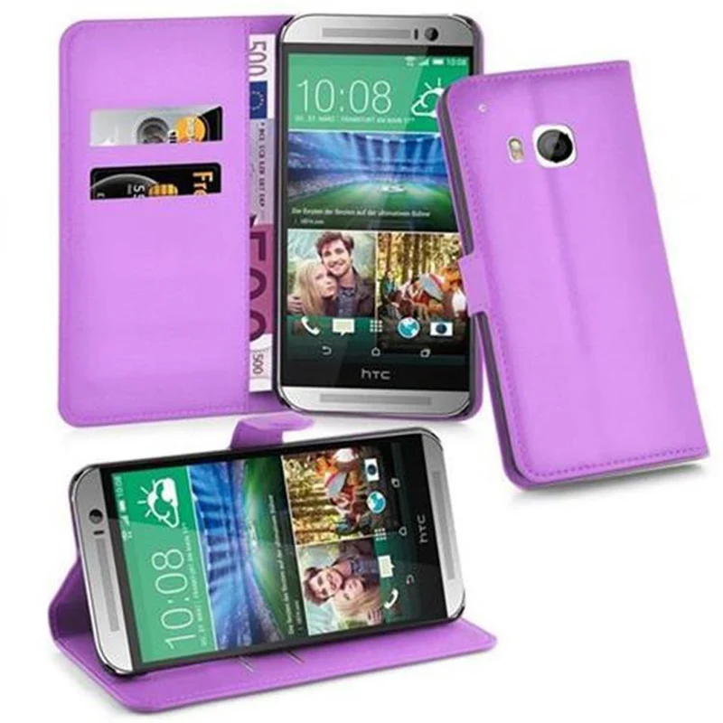 Cadorabo Hülle kompatibel mit HTC ONE M9 Schutzhülle mit Magnetverschluss, Standfunktion und Kartenfach