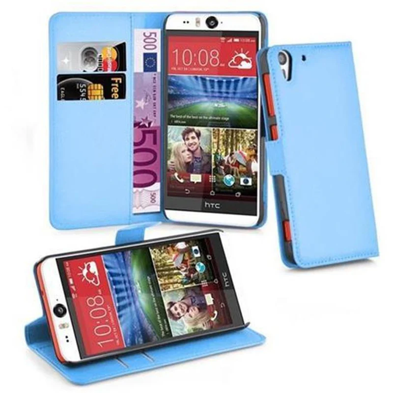 Cadorabo Hülle kompatibel mit HTC Desire EYE Schutzhülle mit Magnetverschluss, Standfunktion und Kartenfach