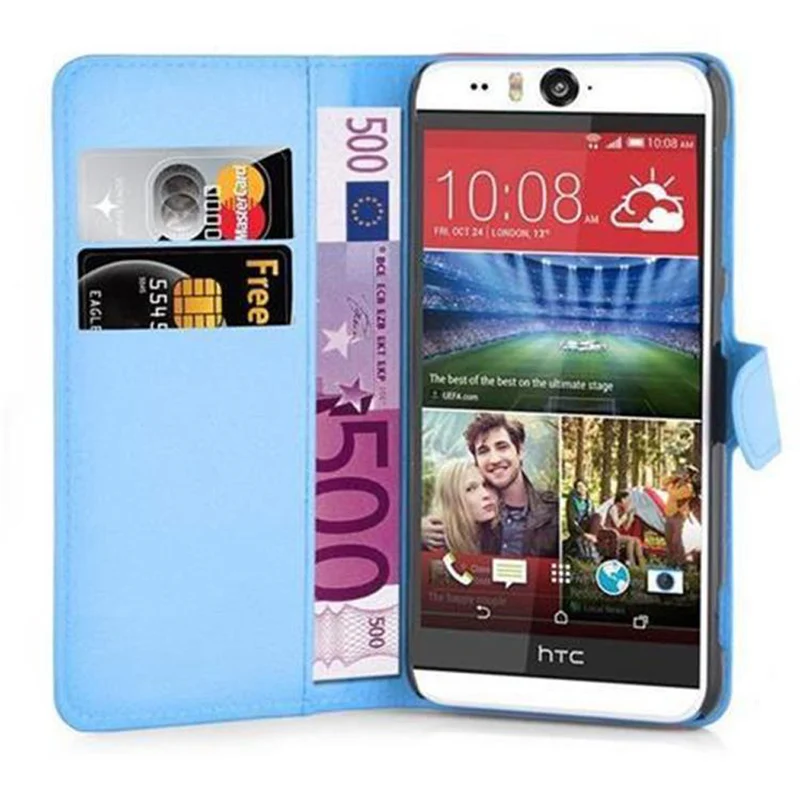 Cadorabo Hülle kompatibel mit HTC Desire EYE Schutzhülle mit Magnetverschluss, Standfunktion und Kartenfach