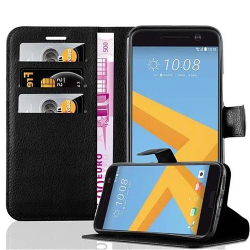 Cadorabo Hülle kompatibel mit HTC ONE M10 Schutzhülle mit Magnetverschluss, Standfunktion und Kartenfach