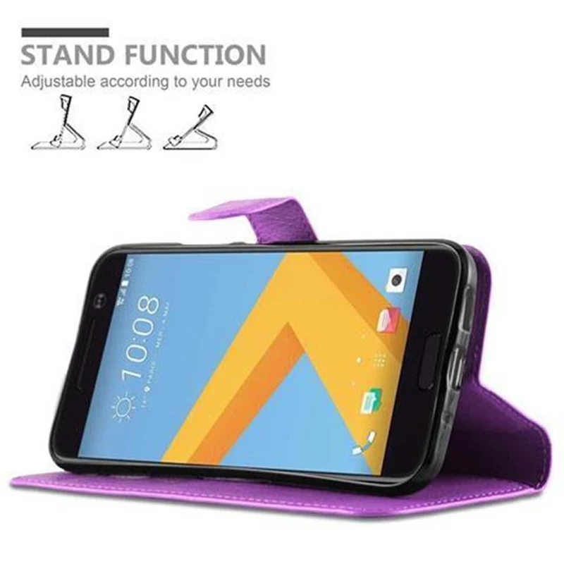 Cadorabo Hülle kompatibel mit HTC ONE M10 Schutzhülle mit Magnetverschluss, Standfunktion und Kartenfach