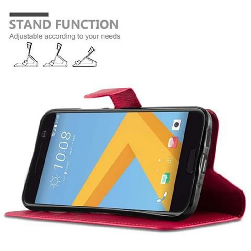 Cadorabo Hülle kompatibel mit HTC ONE M10 Schutzhülle mit Magnetverschluss, Standfunktion und Kartenfach