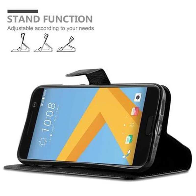 Cadorabo Hülle kompatibel mit HTC ONE M10 Schutzhülle mit Magnetverschluss, Standfunktion und Kartenfach