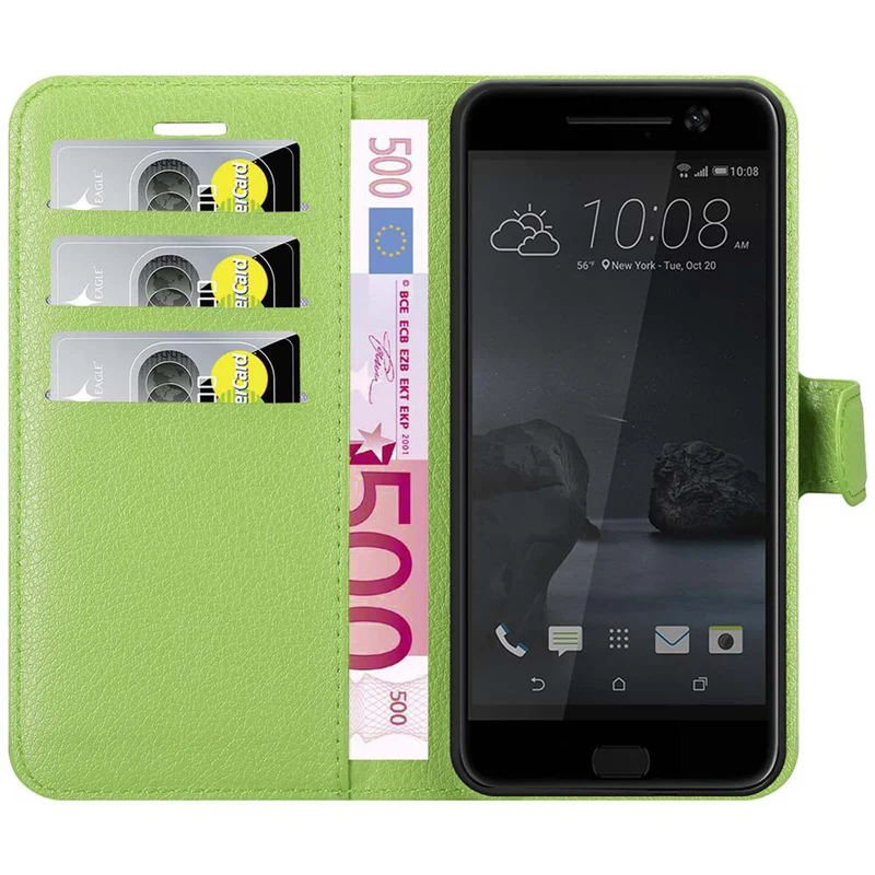 Cadorabo Hülle kompatibel mit HTC ONE M10 Schutzhülle mit Magnetverschluss, Standfunktion und Kartenfach