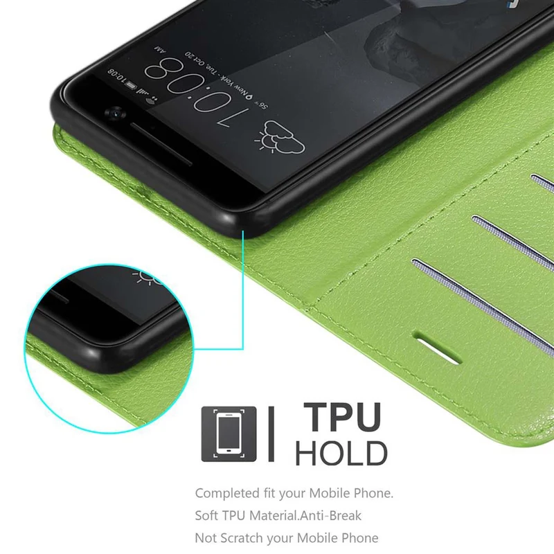Cadorabo Hülle kompatibel mit HTC ONE M10 Schutzhülle mit Magnetverschluss, Standfunktion und Kartenfach
