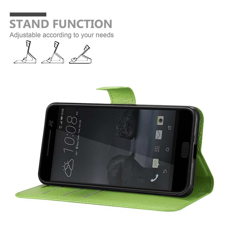 Cadorabo Hülle kompatibel mit HTC ONE M10 Schutzhülle mit Magnetverschluss, Standfunktion und Kartenfach