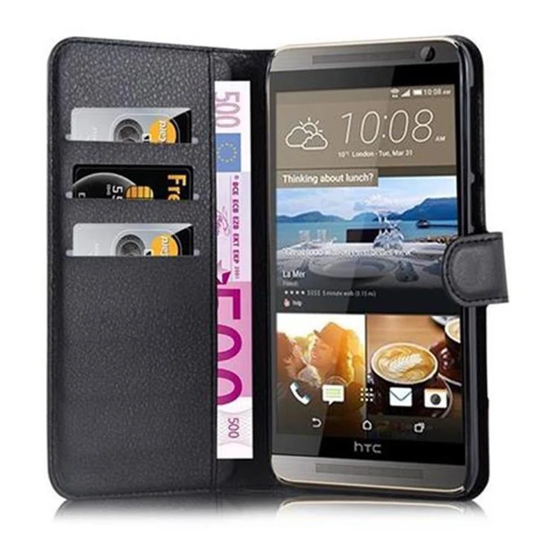Cadorabo Hülle kompatibel mit HTC ONE E9 PLUS Schutzhülle mit Magnetverschluss, Standfunktion und Kartenfach