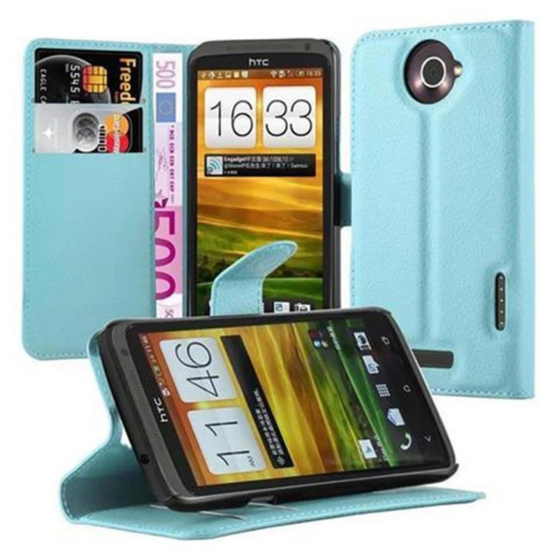 Cadorabo Hülle kompatibel mit HTC ONE X / X+ Schutzhülle mit Magnetverschluss, Standfunktion und Kartenfach