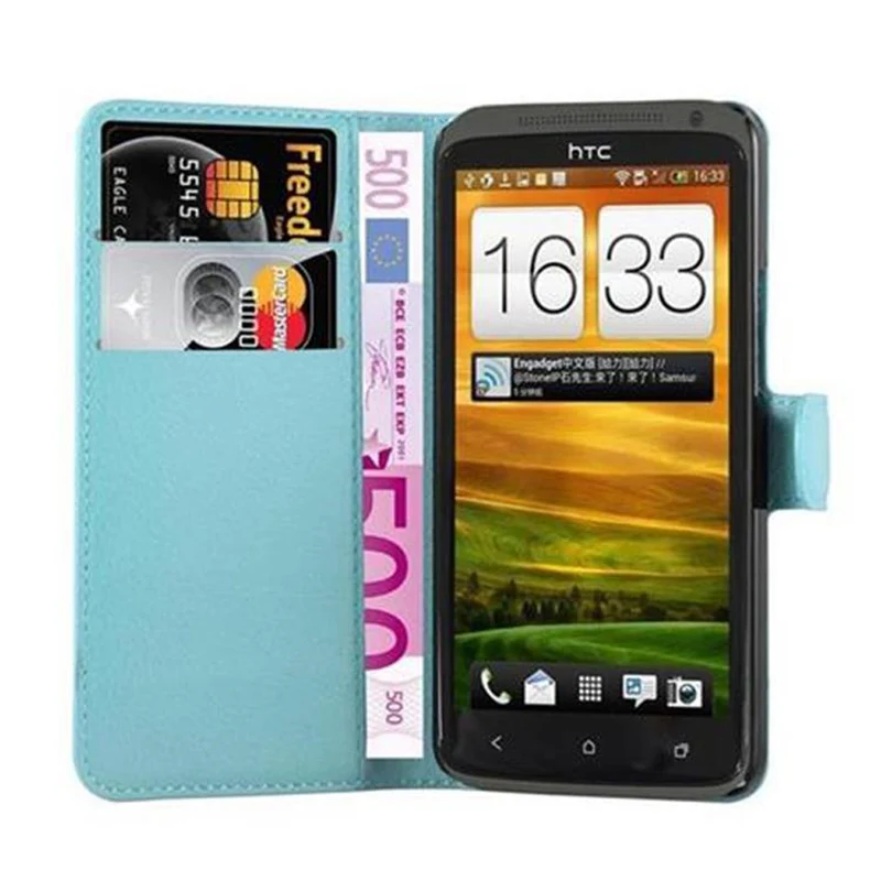Cadorabo Hülle kompatibel mit HTC ONE X / X+ Schutzhülle mit Magnetverschluss, Standfunktion und Kartenfach