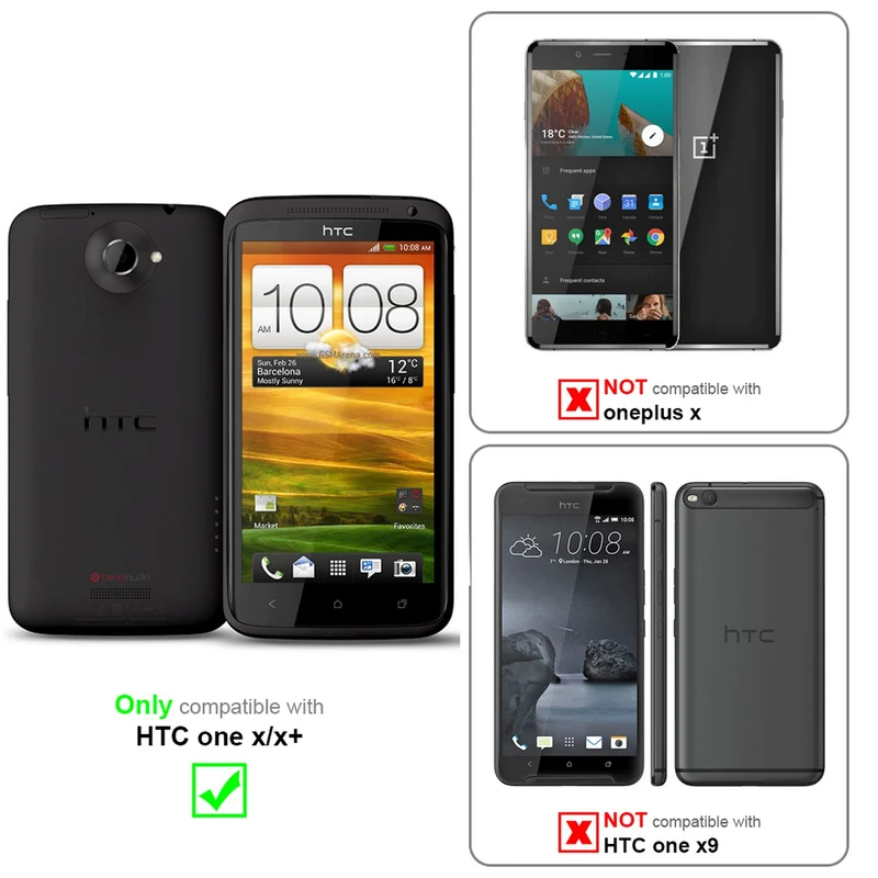 Cadorabo Hülle kompatibel mit HTC ONE X / X+ Schutzhülle mit Magnetverschluss, Standfunktion und Kartenfach