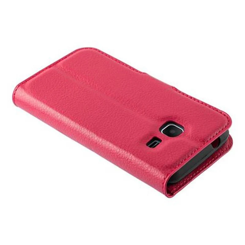 Cadorabo Hülle kompatibel mit Samsung Galaxy J1 MINI Schutzhülle mit Magnetverschluss, Standfunktion und Kartenfach