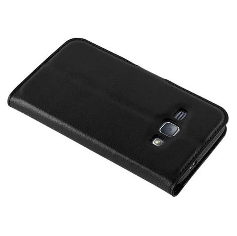 Cadorabo Hülle kompatibel mit Samsung Galaxy J1 2016 Schutzhülle mit Magnetverschluss, Standfunktion und Kartenfach