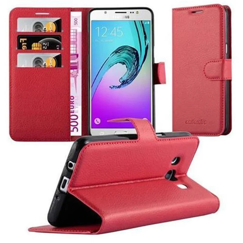 Cadorabo Hülle kompatibel mit Samsung Galaxy J5 2016 Schutzhülle mit Magnetverschluss, Standfunktion und Kartenfach