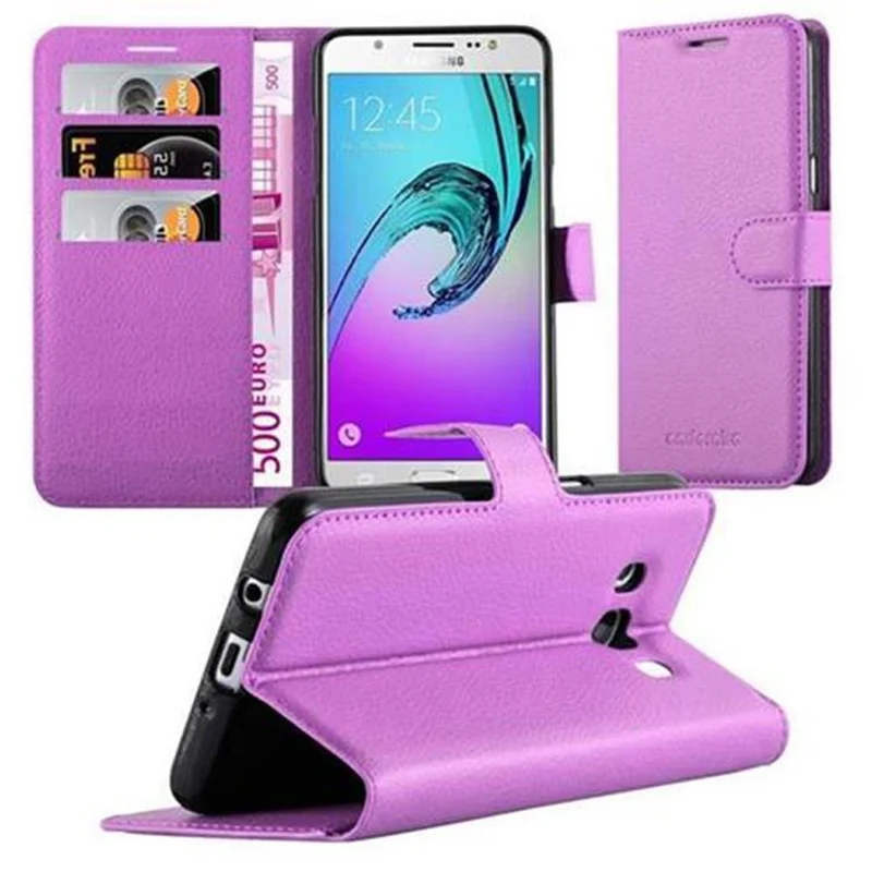 Cadorabo Hülle kompatibel mit Samsung Galaxy J5 2016 Schutzhülle mit Magnetverschluss, Standfunktion und Kartenfach