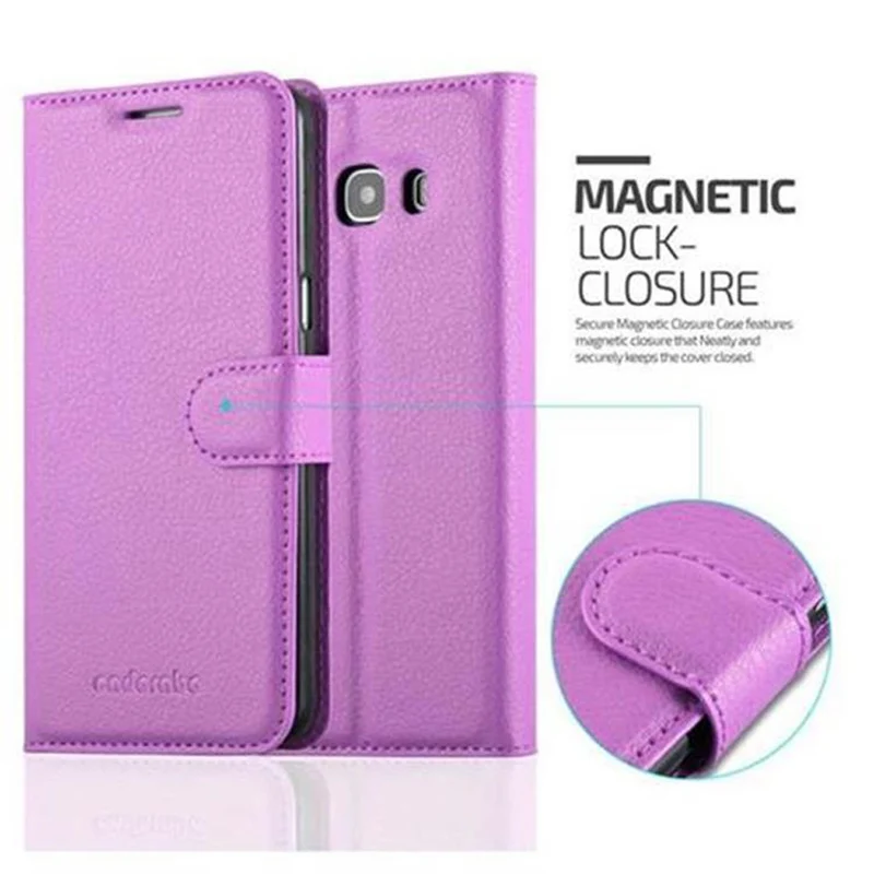 Cadorabo Hülle kompatibel mit Samsung Galaxy J5 2016 Schutzhülle mit Magnetverschluss, Standfunktion und Kartenfach