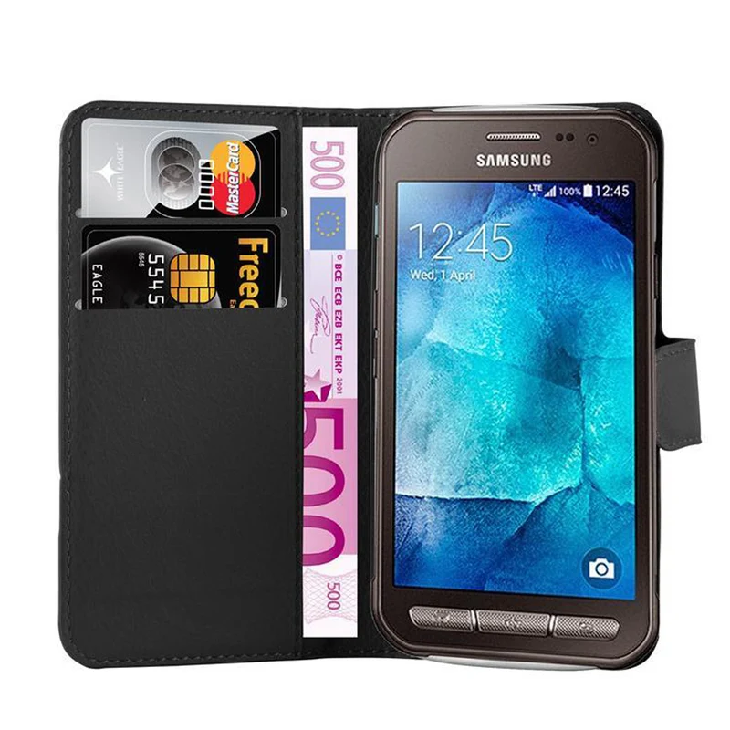 Cadorabo Hülle kompatibel mit Samsung Galaxy TREND 3 Schutzhülle mit Magnetverschluss, Standfunktion und Kartenfach