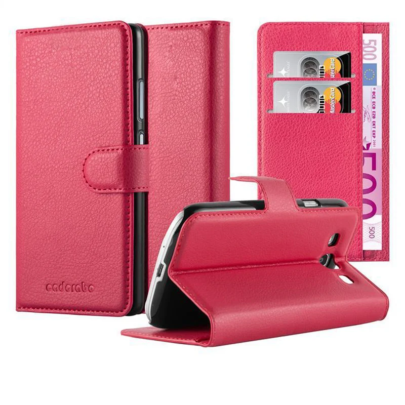 Cadorabo Hülle kompatibel mit Samsung Galaxy TREND 3 Schutzhülle mit Magnetverschluss, Standfunktion und Kartenfach