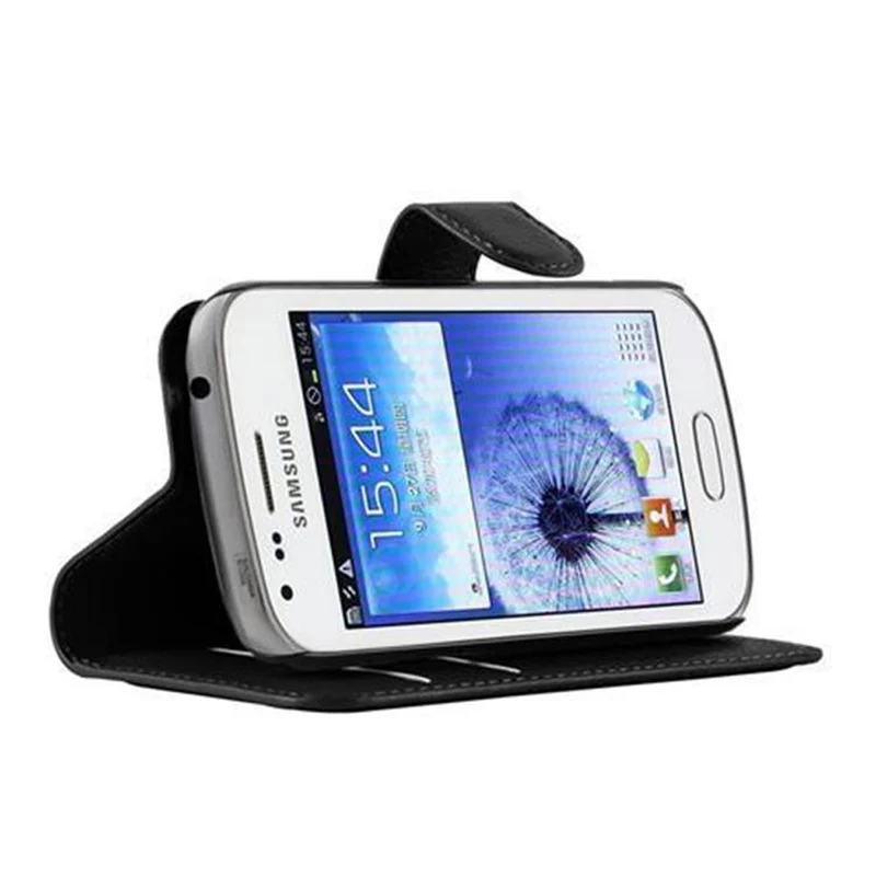 Cadorabo Hülle kompatibel mit Samsung Galaxy TREND DUOS Schutzhülle mit Magnetverschluss, Standfunktion und Kartenfach