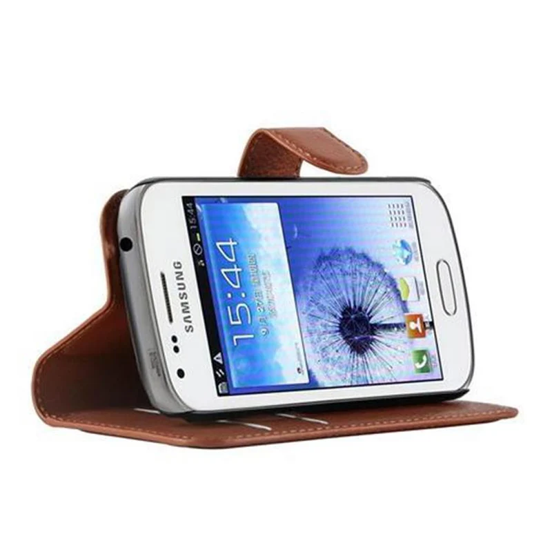 Cadorabo Hülle kompatibel mit Samsung Galaxy TREND DUOS Schutzhülle mit Magnetverschluss, Standfunktion und Kartenfach