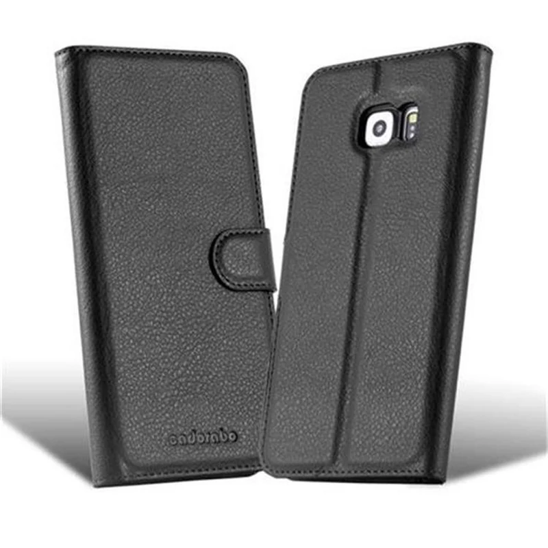 Cadorabo Hülle kompatibel mit Samsung Galaxy S6 EDGE PLUS Schutzhülle mit Magnetverschluss, Standfunktion und Kartenfach