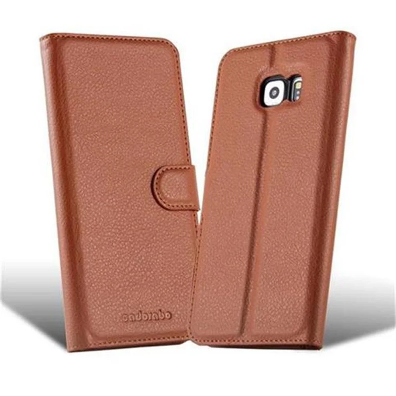 Cadorabo Hülle kompatibel mit Samsung Galaxy S6 EDGE PLUS Schutzhülle mit Magnetverschluss, Standfunktion und Kartenfach